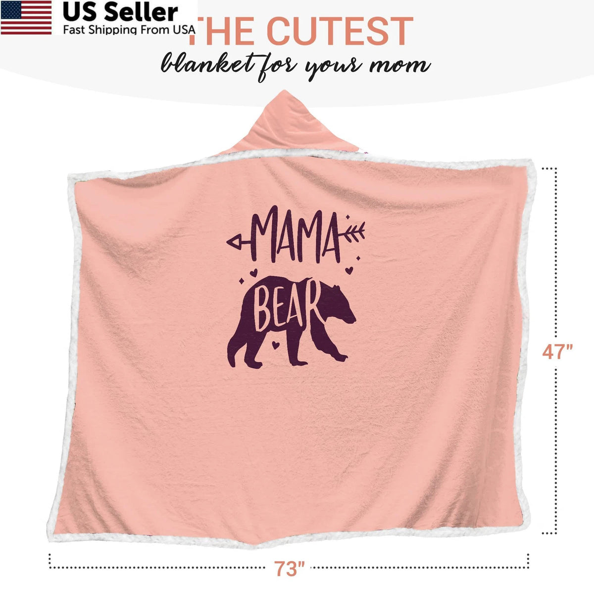 Wearable Blanket Hoodie for Mothers Day Gifts (One Size)