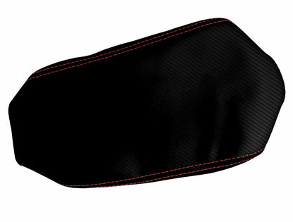 Carbon Fiber Console Lid Cover for Jeep Grand Cherokee (2005–2010) Red Stitch