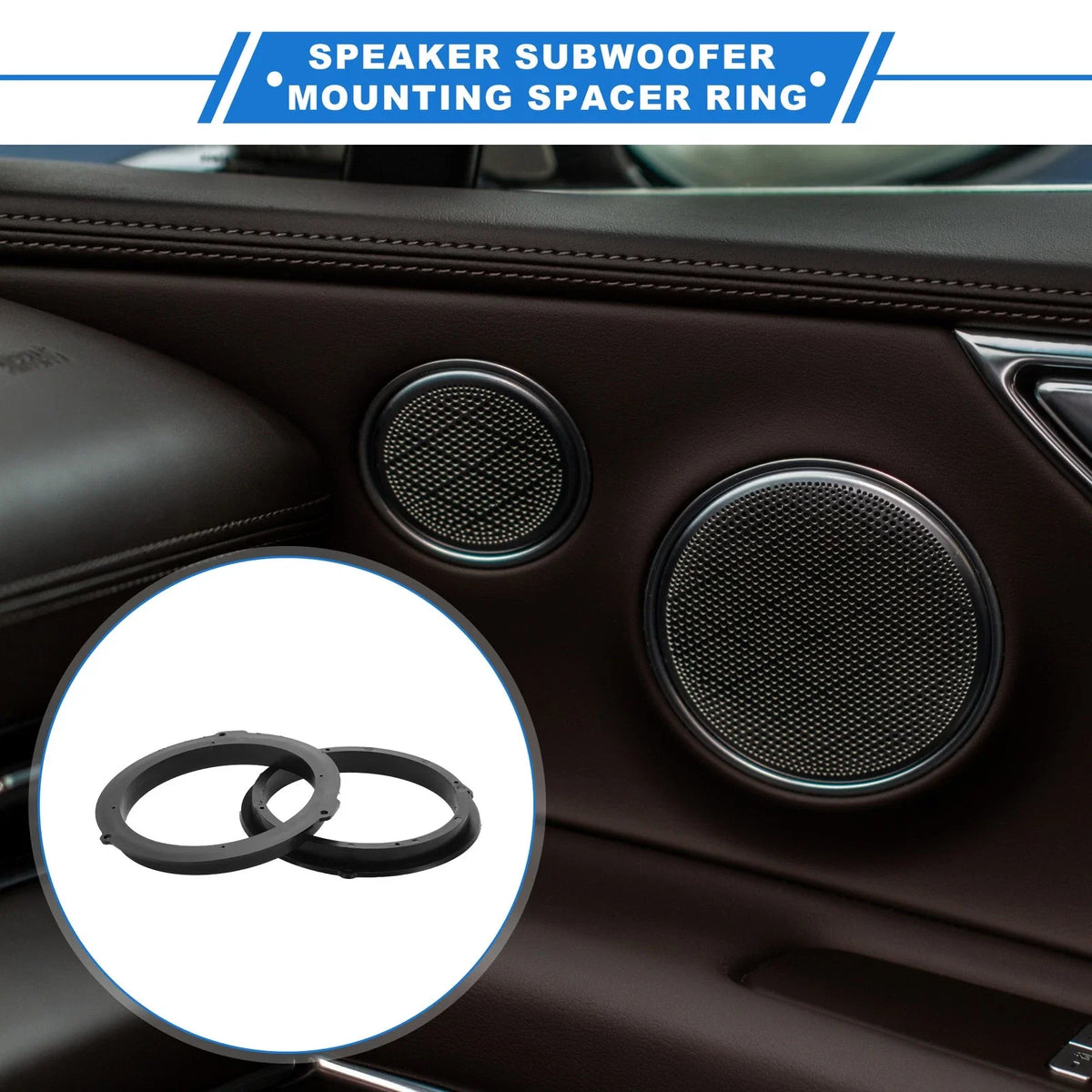 2X Speaker Spacer Ring for Ford Fiesta (6.5")