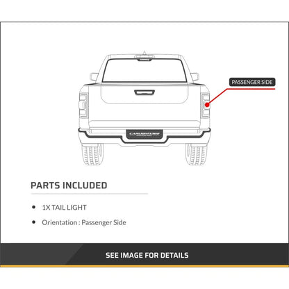 Passenger Side Tail Light for Dodge Durango (2004–2009) | CH2819101, MLX-SHE329B-190SHR-CL360A50