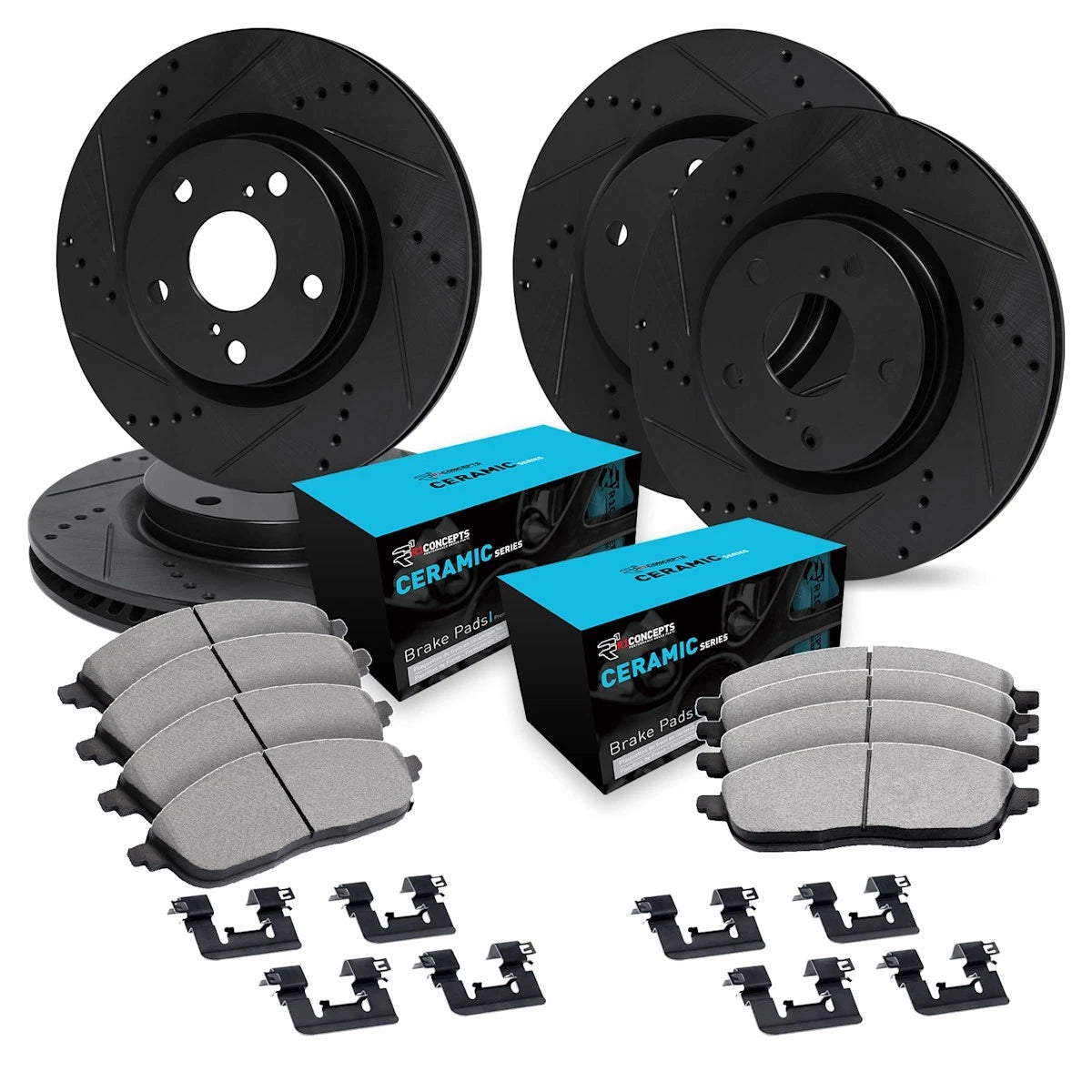 Set of 4 Brake Disc and Pad Kits for Jaguar S-Type (2006–2008) WHWH2-20013