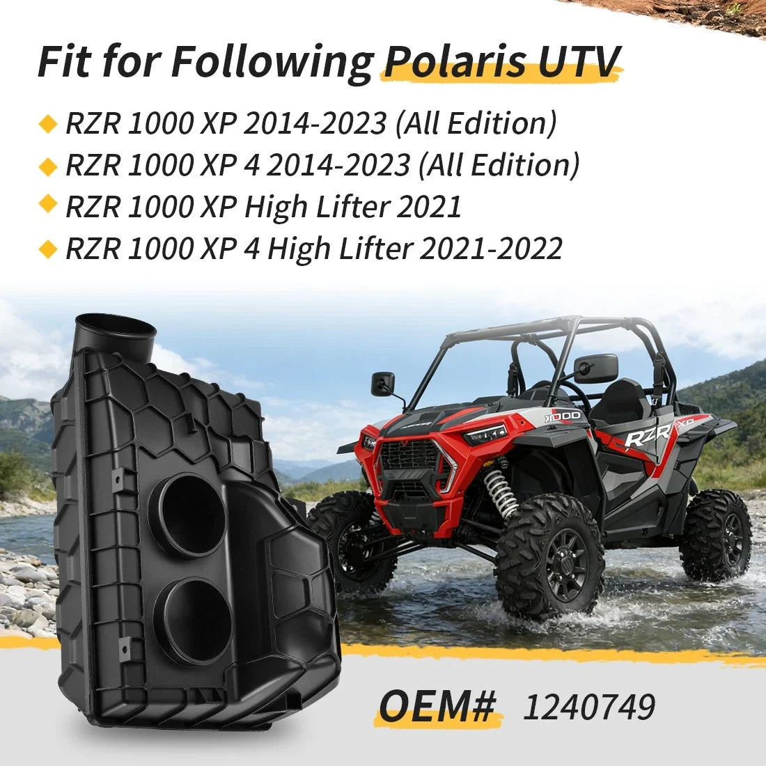 Engine Air Intake Manifold Housing for Polaris RZR XP XP4 1000 (2014–2023)