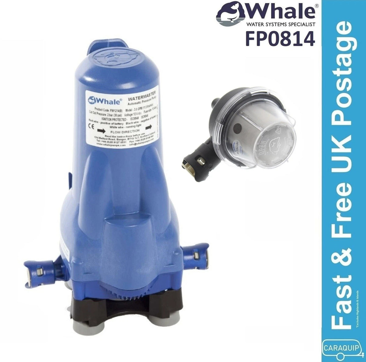 Onboard Water Pump for Caravan Motorhome (UV0814/FP0814)