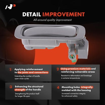 Rear Right Interior Door Handle for Honda Element (2003–2011) 72620SCVA01ZD, 72620-SCV-A01ZD