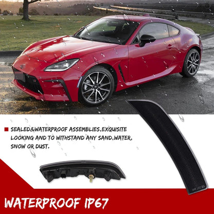 2X Smoked White LED Fender Side Marker Lights for Toyota GR86 Subaru BRZ (2022–2023)
