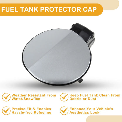 Fuel Tank Door Cap for Volkswagen Passat B6 (2006–2011) Silver Tone