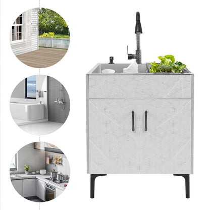 Laundry Sink with Cabinet for Laundry Room