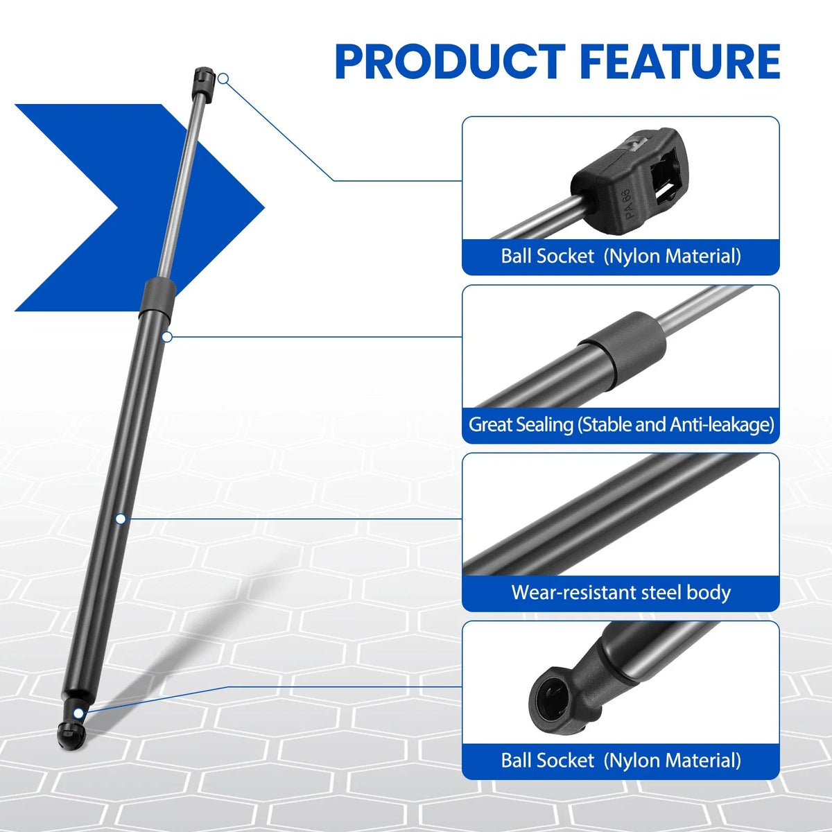 2X Rear Tailgate Lift Support Shock Struts for Lexus RX350 RX450h (2010–2015)