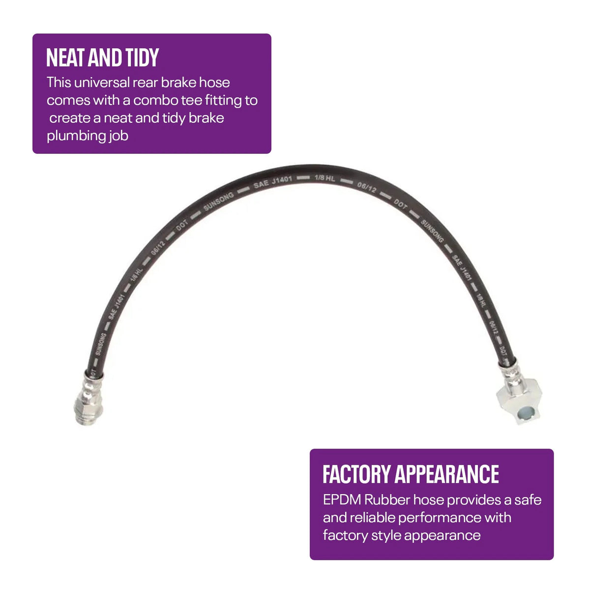 EPDM Rubber Brake Hose for Universal Applications (91755581)