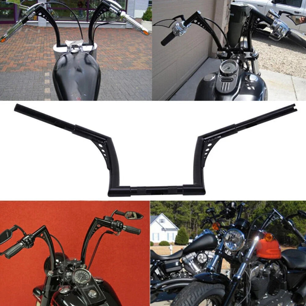 Z-Bar 10" Rise Ape Hanger Handlebar for Harley Sportster Softail Dyna (1 1/4")