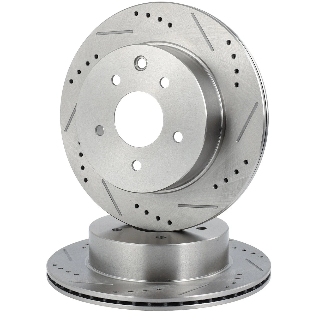 Rear Brake Drilled & Slotted Rotors & Ceramic Pads for Infiniti G35 (2003–2004)