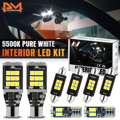 Set of 8 LED Dome Cargo Map Light Bulbs for Silverado/Sierra (2007–2014)