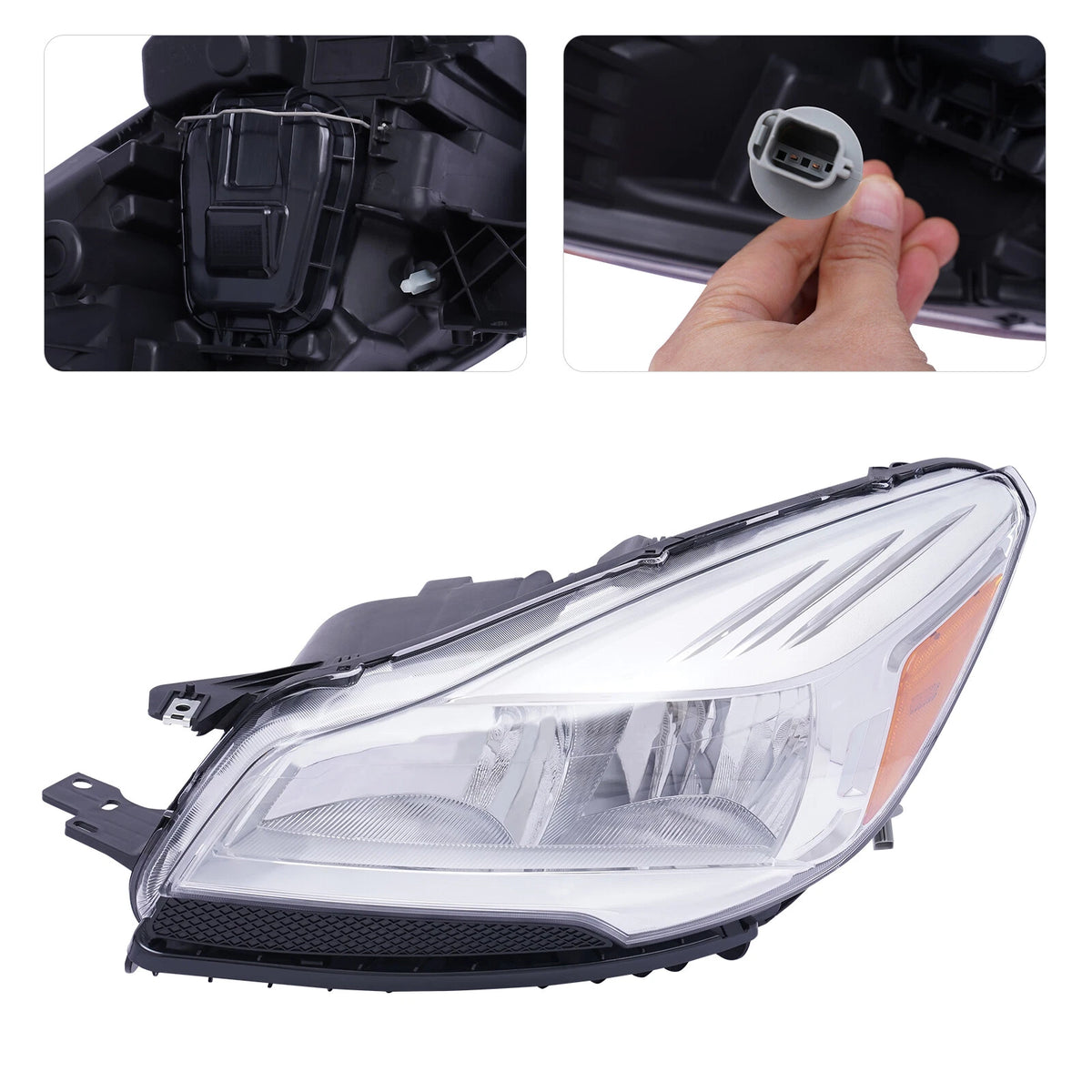 Halogen Headlight for Ford Escape (2013–2016) Left Driver Side