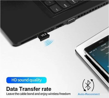 2X USB Bluetooth 5.0 Earbud Speaker Adapter Dongle Receiver