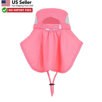 Kids Sun Hat UPF 50+ Sun Protection Neck Flap for Ages 3-12