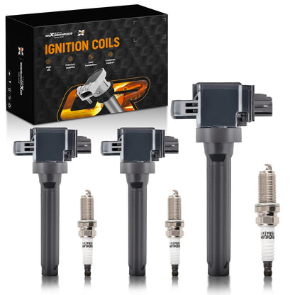 3X Ignition Coil + 3X Spark Plug for Mitsubishi Mirage 2014–2015 9W1B3E