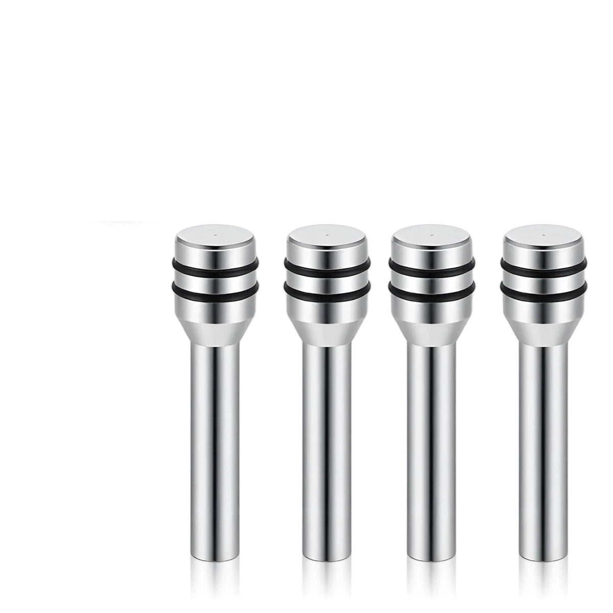 Set of 4 Car Door Lock Knobs for Universal Fit (1.96×0.47 Inch Silver)