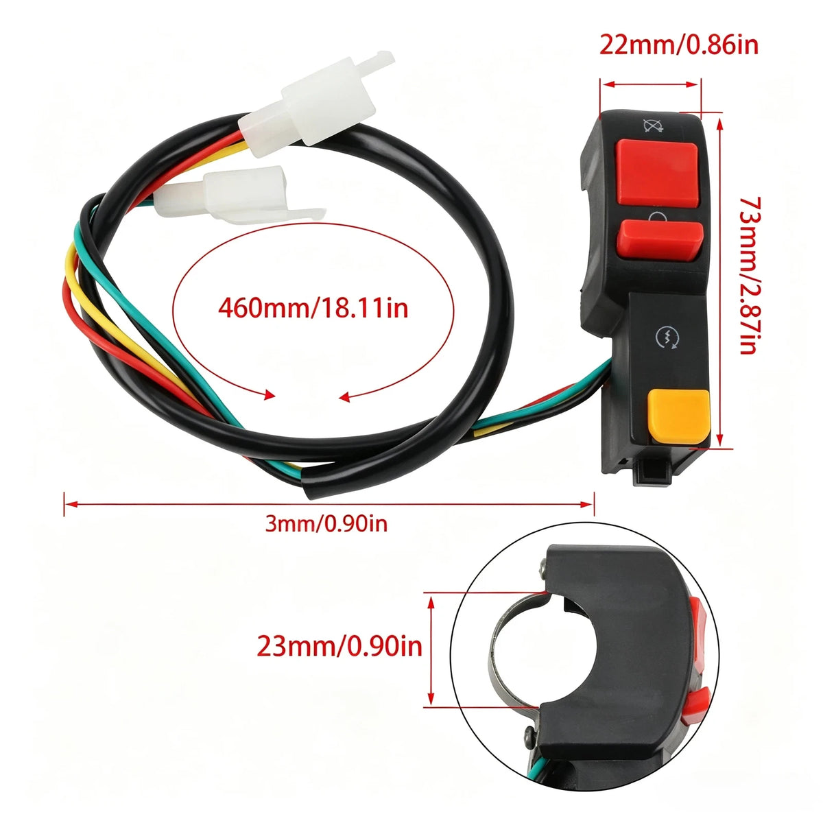 Start Kill Light Switch Handlebar for 110cc 125cc ATV Dirt Bike Quad (DY106)