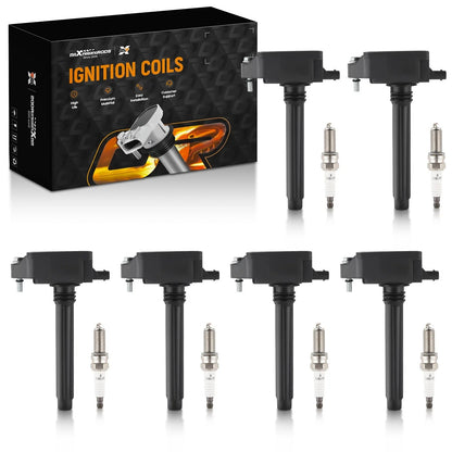 6pc Ignition Coil & Spark Plug Pack for Chrysler Dodge Ram 1500 Jeep Grand (2002–2021) UF807