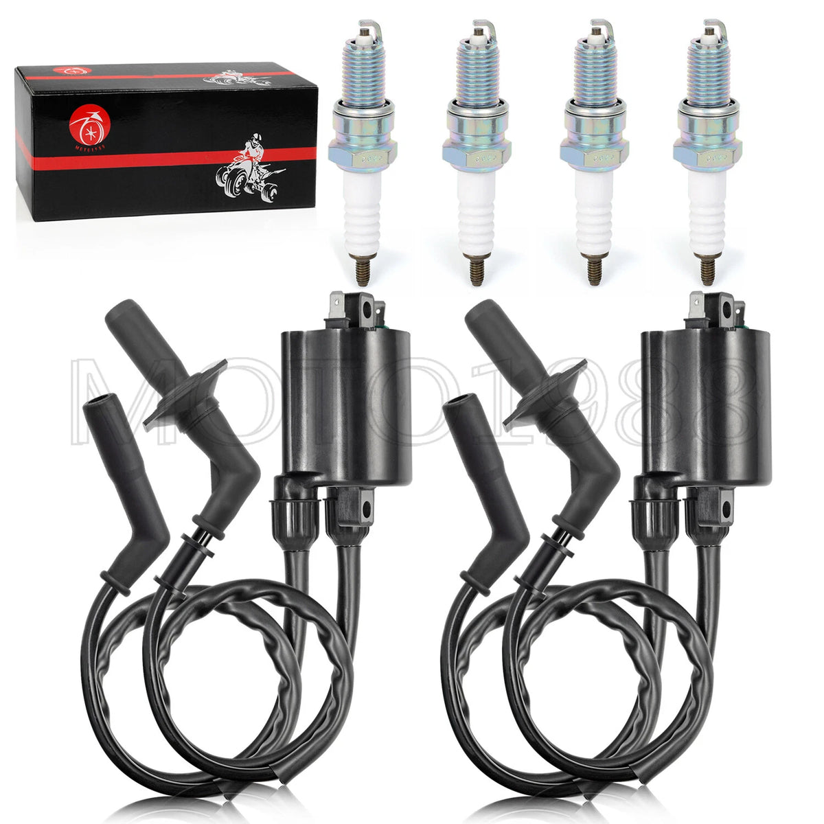 Ignition Coil Spark Plug + Cap for Honda Shadow ACE 1100 (1995–2001) - 30752-MM8-770, 30753-MM8-770, 30751-MM8-770, 30752-MAH-003