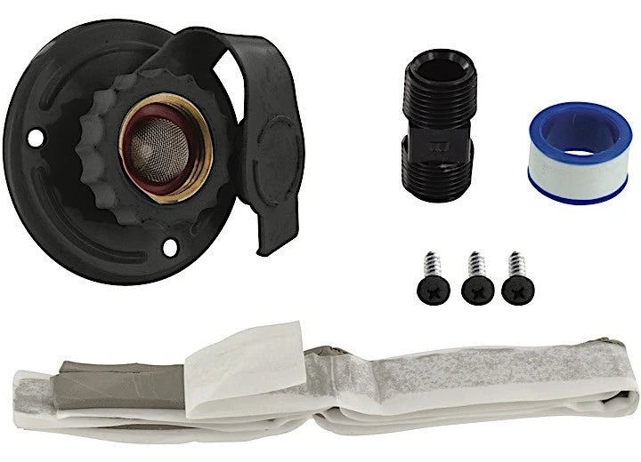 2X Valterra A01-0175LF Black 2-3/4" RV Fresh Water Inlet 1/2" FPT