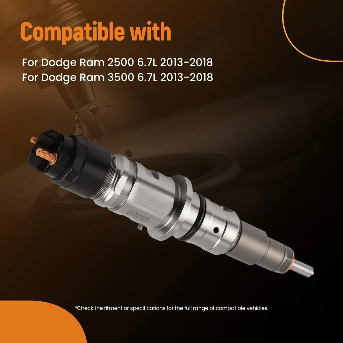Set of 6 Fuel Injectors for Dodge RAM 3500 4500 5500 (2011–2012)