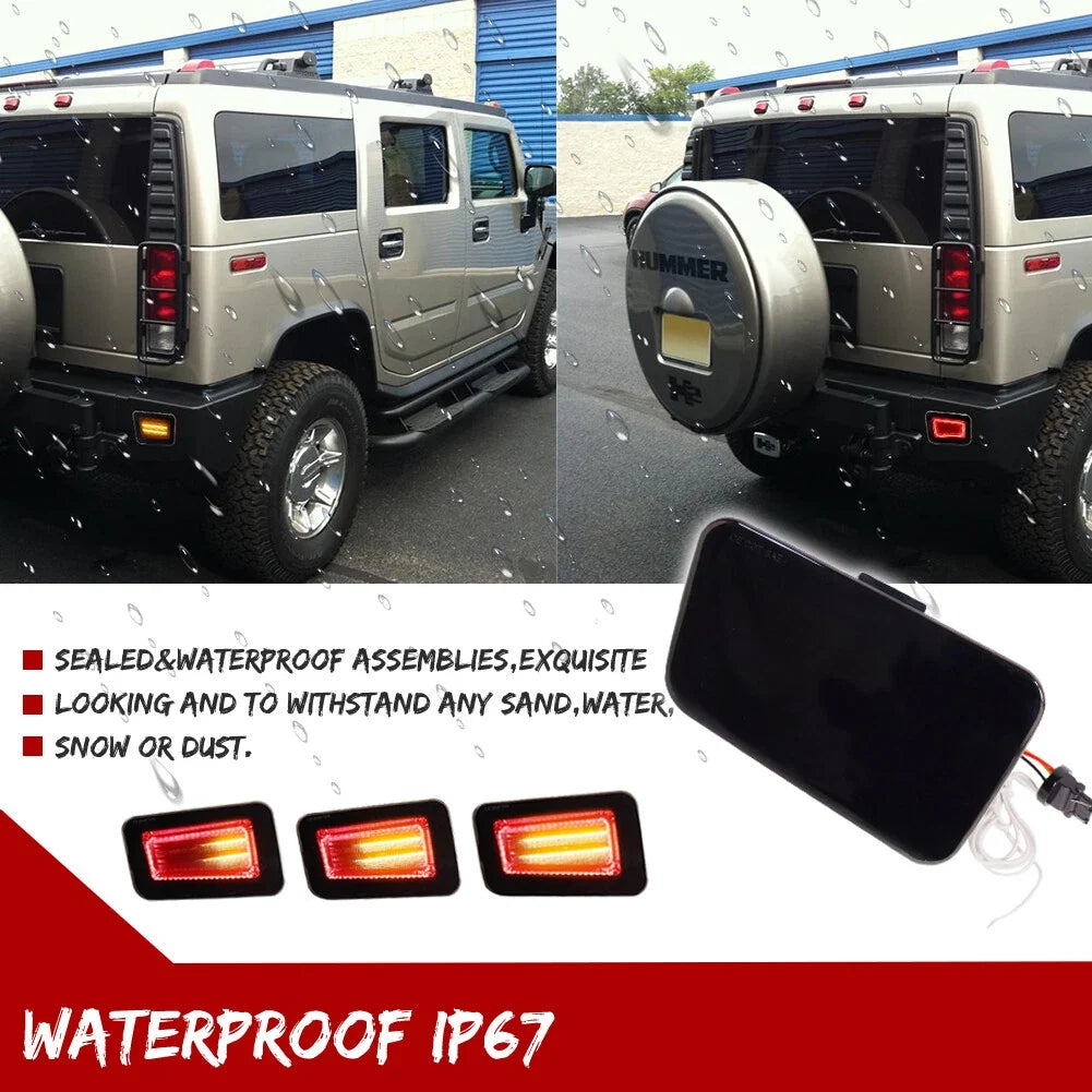 Rear Bumper for Hummer H2 (2005–2009) - Black with LED Signal Lights
