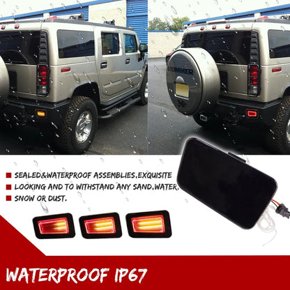 Rear Bumper for Hummer H2 (2005–2009) - Black with LED Signal Lights