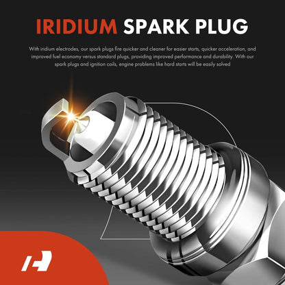 1x Ignition Coil & 8x Iridium Spark Plugs for GMC C1500 K2500 Yukon (1999–2006)