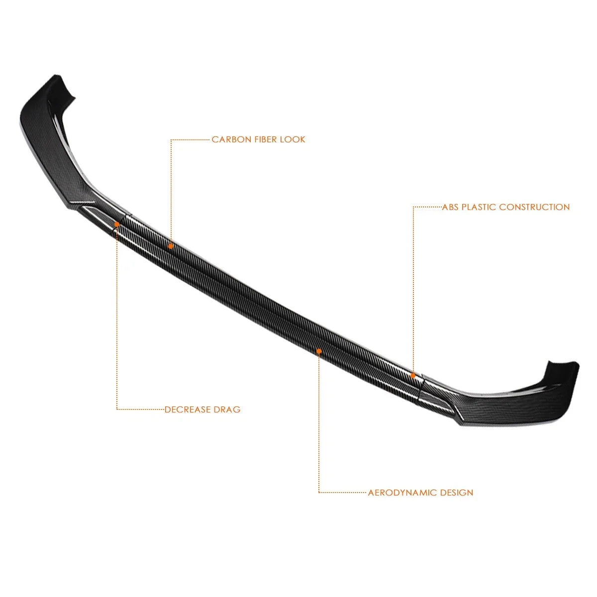 Carbon Style Front Bumper Splitter Lip for VW Golf MK7.5 (2018–2021)