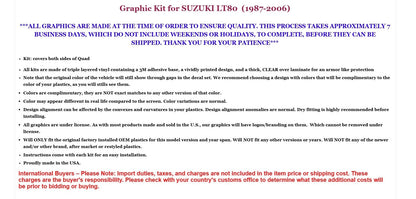 Graphic Decals Stickers for Suzuki LT80 (1987–2006) REAPER2 O
