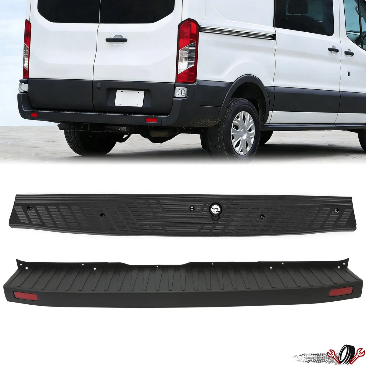 Rear Bumper Cover & Door Sill Trim Plate for Ford Transit 150 250 350 (2015–2022)