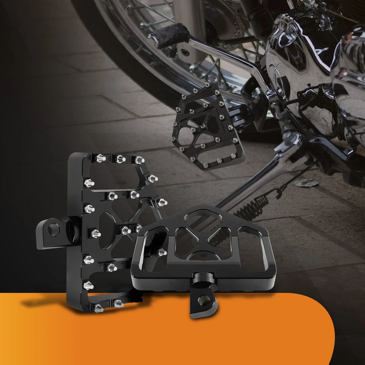 360° Rotating Foot Pegs for Harley-Davidson Road King & Street Glide (1994–2023)