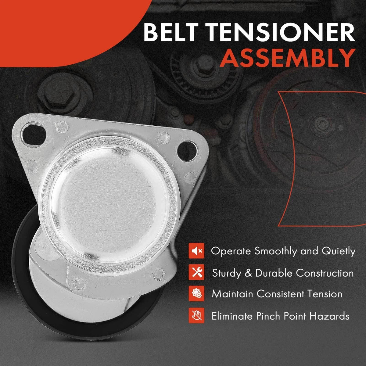 Belt Tensioner with Pulley for Ford Fusion Mercury Milan (2006)