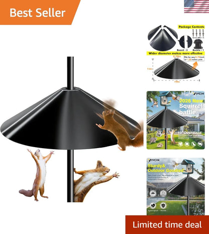 19-Inch Weatherproof Squirrel Baffle for Bird Feeders and Houses