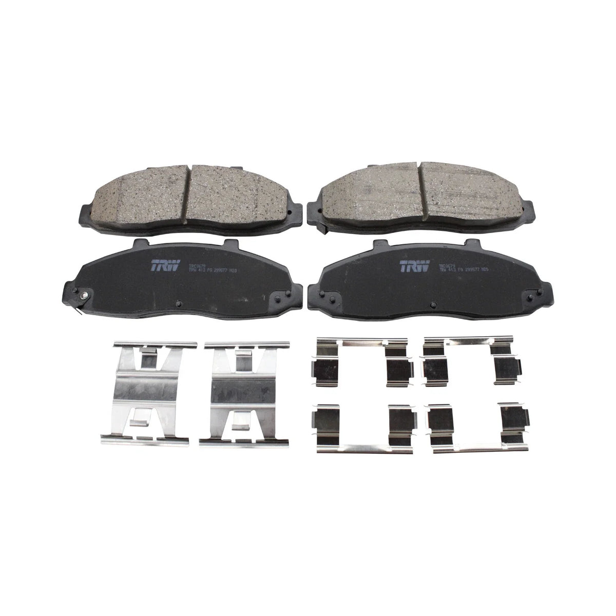Set of 4 TRW Pro Front Slotted Ceramic Brake Pads for Ford F-150 (2004–2008)