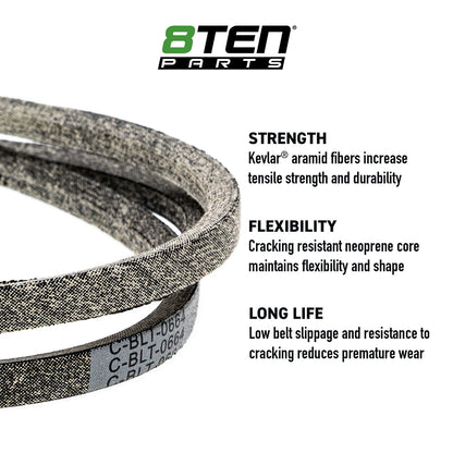 8TEN Kevlar Belt for Husqvarna YTH2148 YTH2448 (532178138, M146667, M40223)