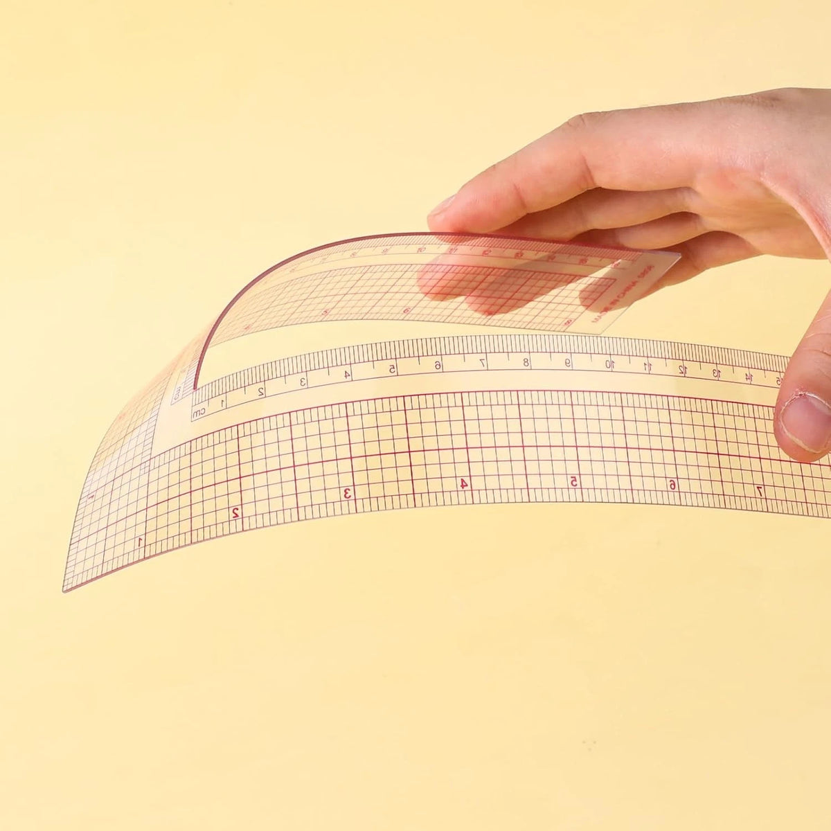 Plastic L-Square Ruler for Tailoring - 90 Degree Transparent (1 PCS)