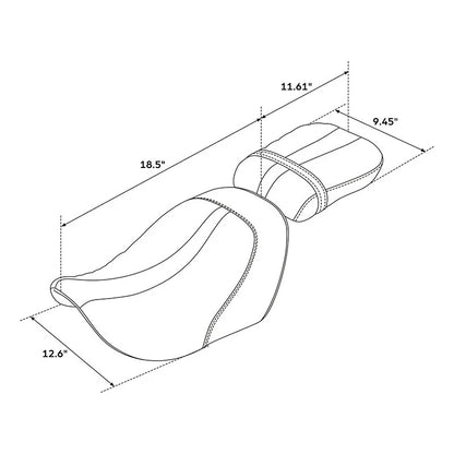 Driver Passenger Seat for Harley Nightster RH975 (2022–2024) RH975S (2023–2024)