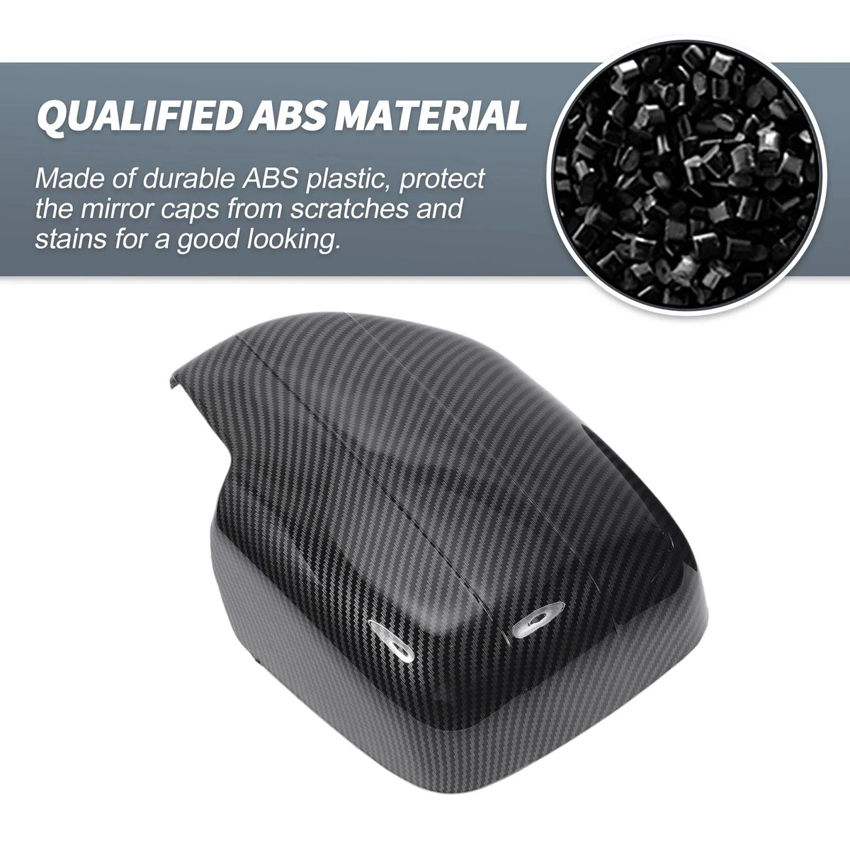 Pair Rearview Mirror Cap Overlay Black Carbon Fiber for Lexus LX470 (1998–2007)