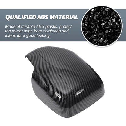 Pair Rearview Mirror Cap Overlay Black Carbon Fiber for Lexus LX470 (1998–2007)