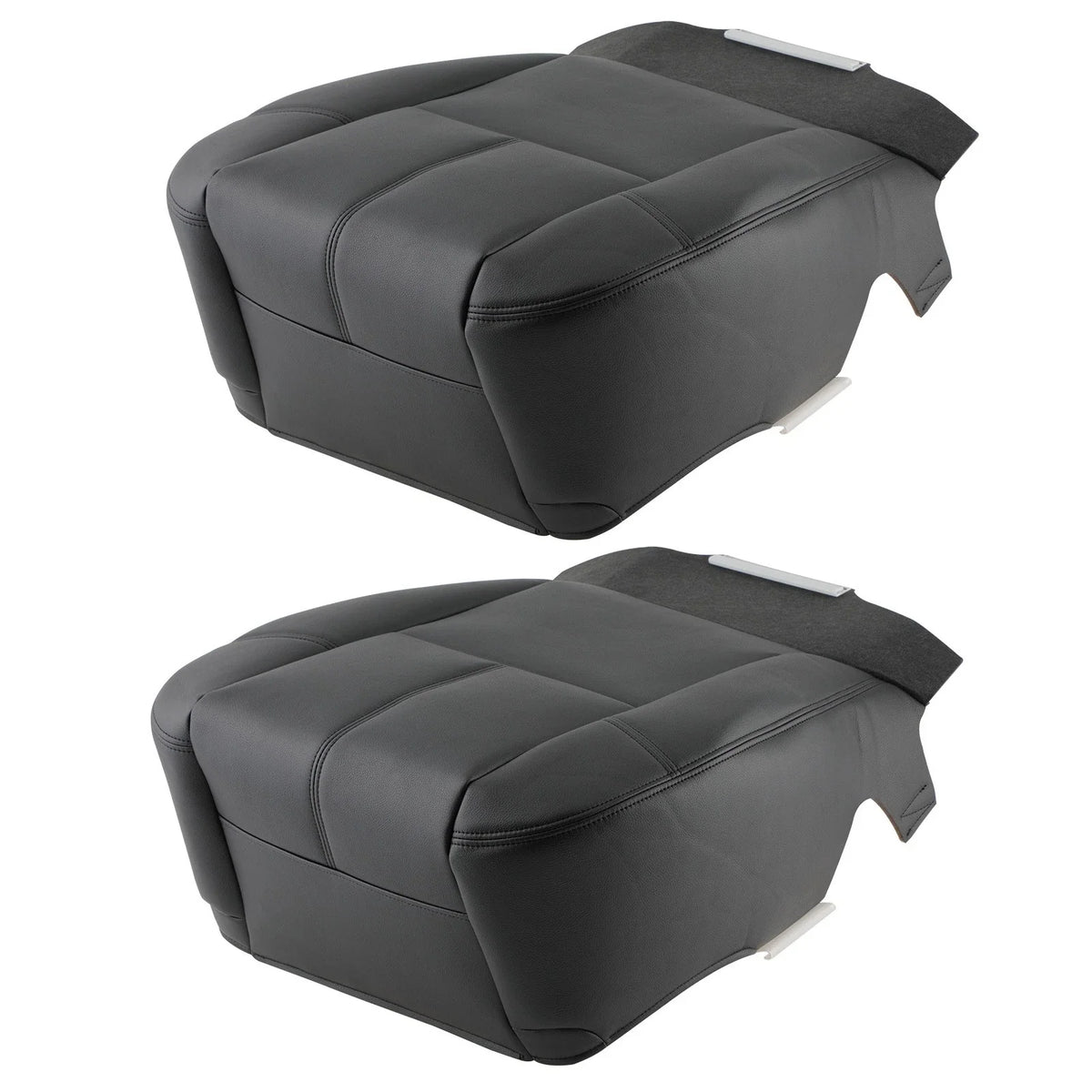 Bottom Leather Seat Cover Pair for GMC Yukon XL (2007–2012) Black