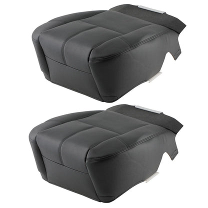 Bottom Leather Seat Cover Pair for GMC Yukon XL (2007–2012) Black
