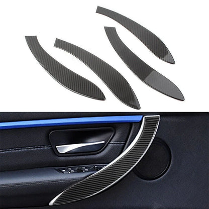 Interior Inner Door Handle Pull Cover Trim for BMW 3 Series F30 F31 (2012–2019) Carbon Fiber