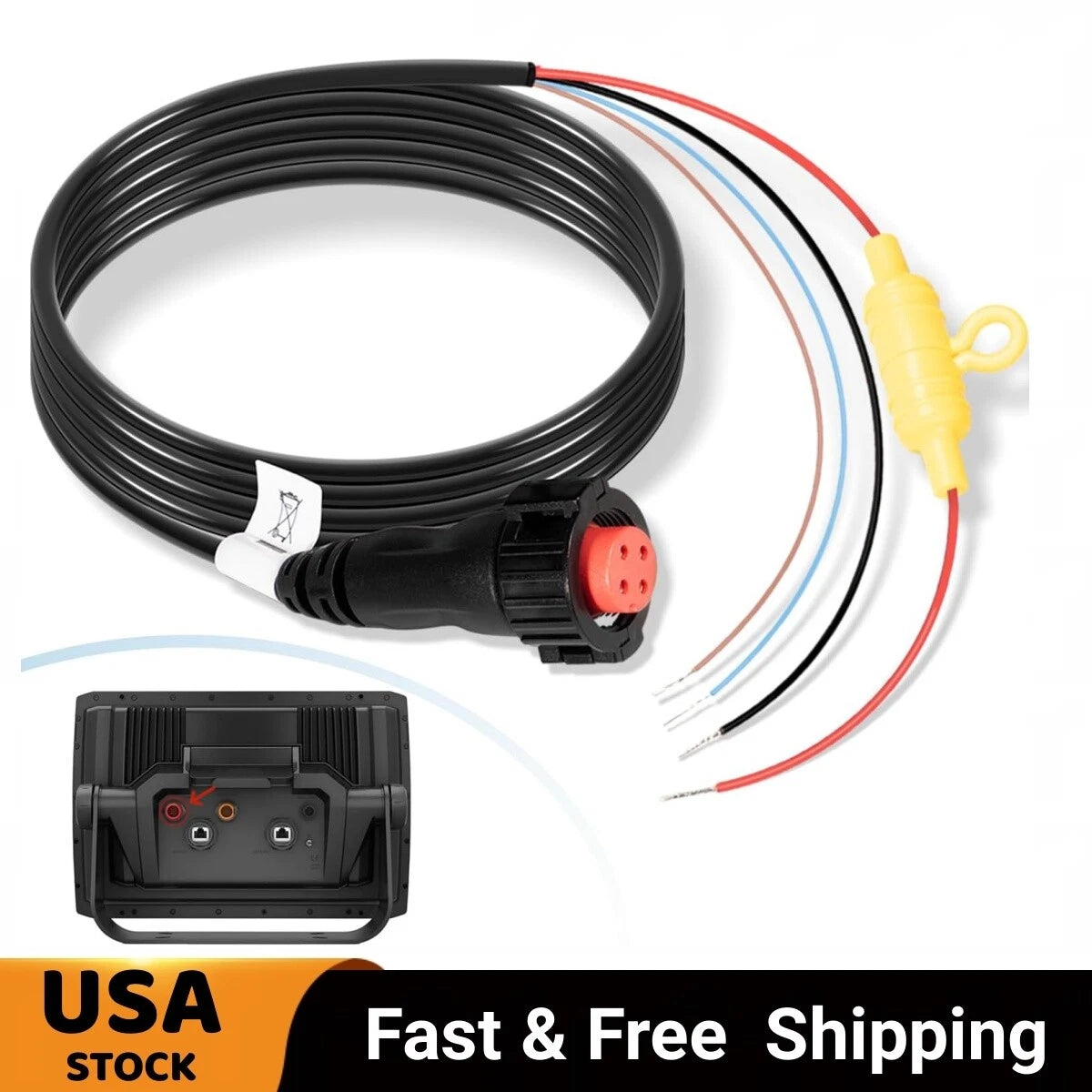 Replacement Power/Data Cable for Garmin EchoMAP Ultra 102sv, 106sv (010-12938-00)