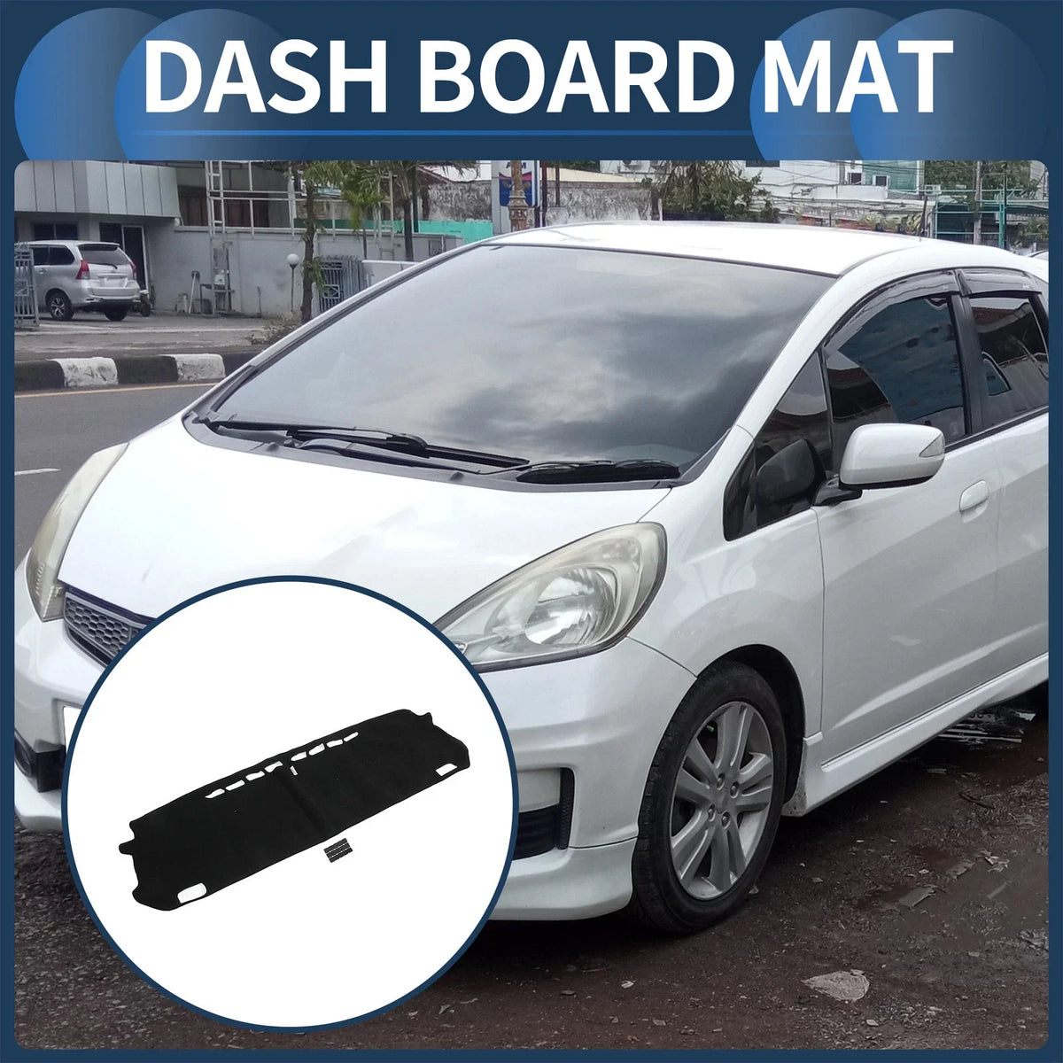 Dashboard Dash Cover Mat for Honda Fit (2020–2024) Black Set of 1