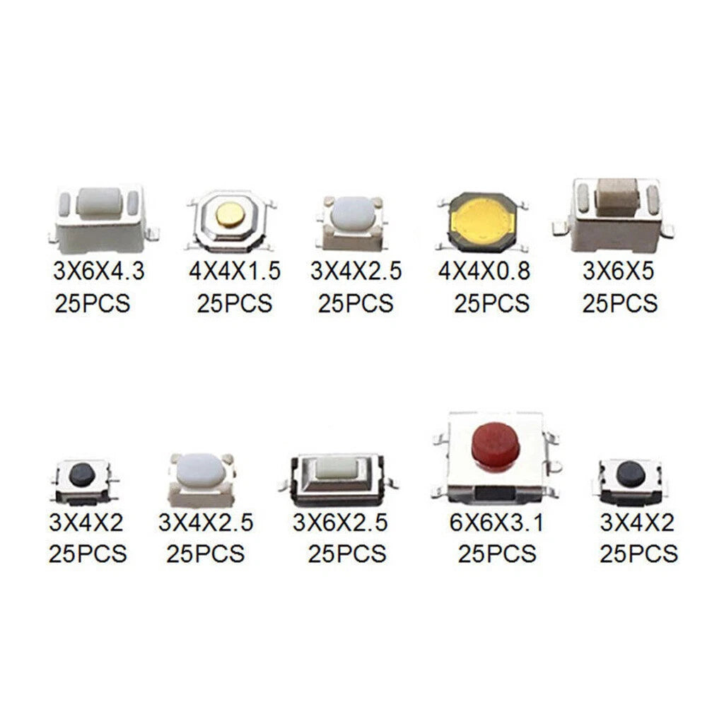 250pcs Touch Tap Button Micro Switch for Car Remote Key Alarm