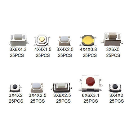 250pcs Touch Tap Button Micro Switch for Car Remote Key Alarm