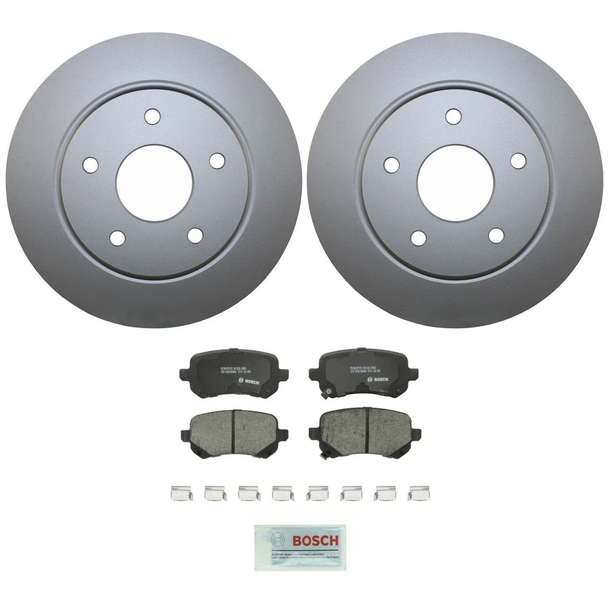 Rear Brake Kit Set of 4 Disc Rotors & Bosch Pads for Chrysler Dodge VW