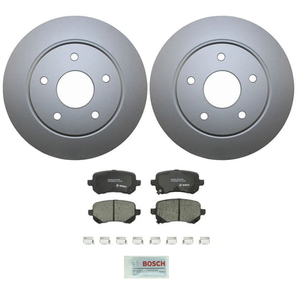 Rear Brake Kit Set of 4 Disc Rotors & Bosch Pads for Chrysler Dodge VW